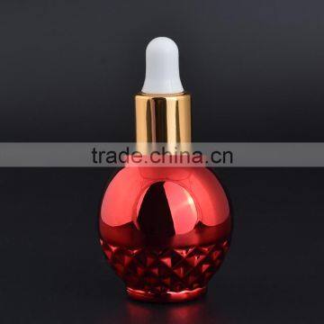 New Design UV Gel Colored Empty Glass Dropper Bottle 12ml Essential Oil Glass Bottle With Childproof Cap photo-5
