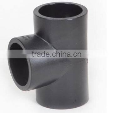 Hdpe Material Socket Pipe Fittings Equal Tee for Water Supply photo-2
