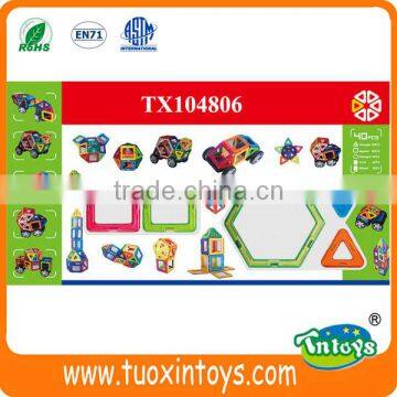 198pcs Plastic DIY Magnetic Puzzle Blocks New Intelligent Toys for Children With Wheels photo-3