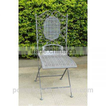 Powerlon Vintage Wrought Iron Folding Patio Chair photo-4