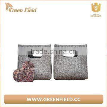 Household Container Storage Bin Gery Felt Fabric Storage Box photo-2