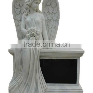 Angel marble tombstone white marble tombstone