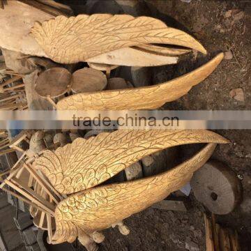 antique imitation wooden wings sculpture home decoration sculpture