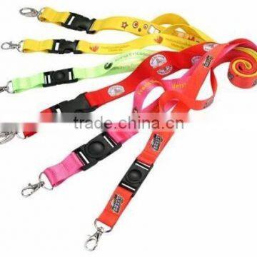 Soft polyester lanyard with custom logo and text