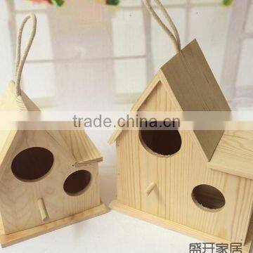 Dry Wood Carved Bird House /Nest On Yard photo-5