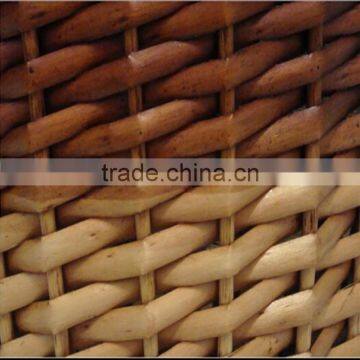 ROUND WILLOW WOVEN WICKER WASTE BASKET photo-5
