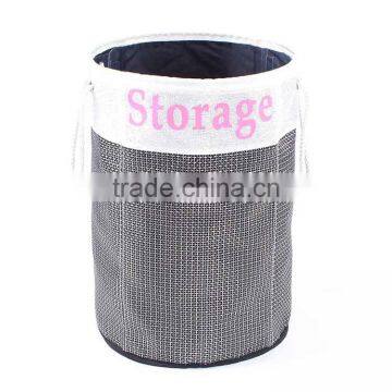 Foldable and Collapsible Laundry Basket With Strong Rope Handles With English Printing photo-4