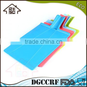 NBRSC Colouful plastic PP flexible and foldable cutting board for kitchen