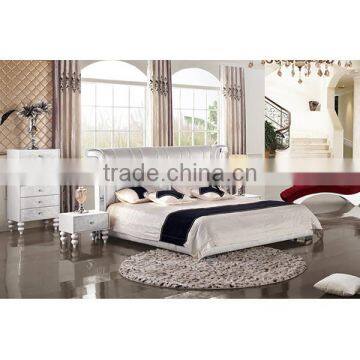 Top Quality Home Furniture / Modern Design Bedroom Set / Genuine Leather Bed Set LV-B9016-RE photo-2
