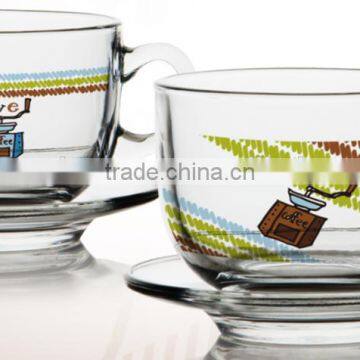 4oz 6oz 8oz Caffe Latte Espresso Cappuccino Glass Mug Set photo-5