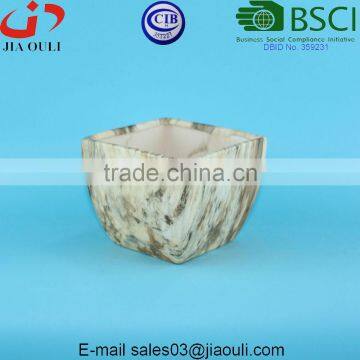 New Color Marble Design Ceramic Planter Pots Square photo-4