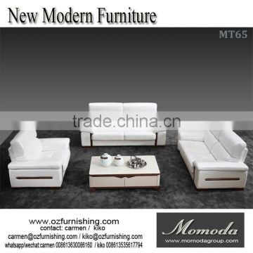 MT65 Very Soft L Shape Sectional Genuine Heated Modern Leather Sofa