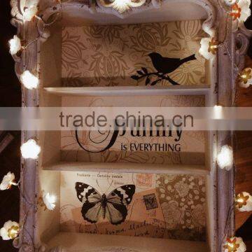 2016 Wedding Decor White Rose Flower Garland Fairy Lights photo-3