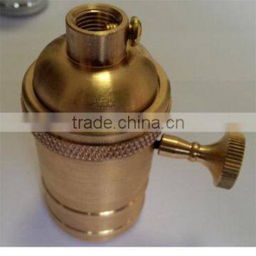 E27 screw type brass lamp holder