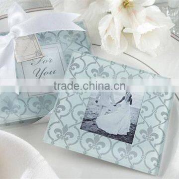 Wholesale 2016 Blank White Wedding Glass Coaster Glass Coaster With Photo Insert photo-4