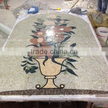 2015 hot sale natural well quality natural stone mosaic medallion