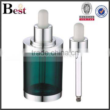 Cosmetic Green Aluminum Acylic 15ml Plastic Dropper Bottle Essential Oil Beard Oil Plastic Bottles photo-2
