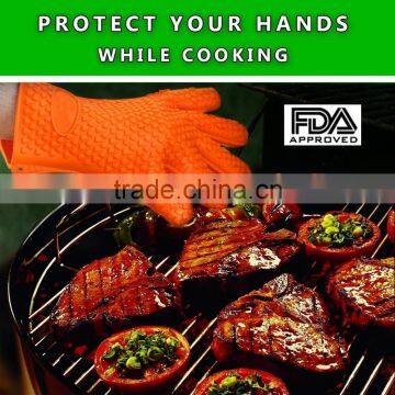 Heat Resistant Bbq Silicone Grill Gloves Funny Oven Mitts Cooking Kitchen Glove