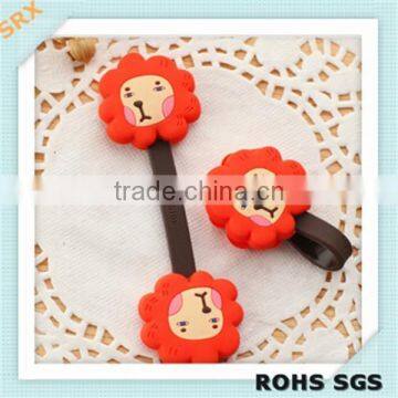 OEM Fashion lion shape earphone soft plastic holder