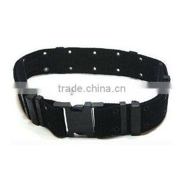 Black nylon web firm uniform army belt