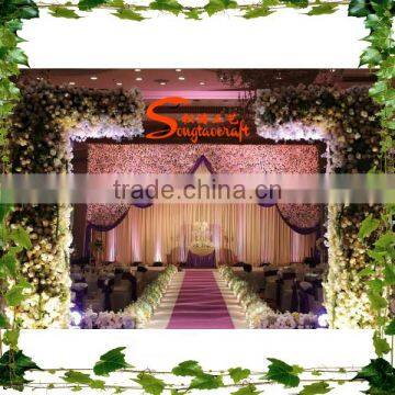 30SQM Colorful Artificial Flower Wall With Wholesale Silk Flower Hydrangea and Rose for Wedding photo-4