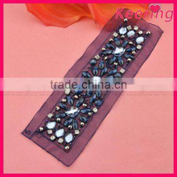 wholesale custom acrylic pearl patch sew on cloth WPH-1777