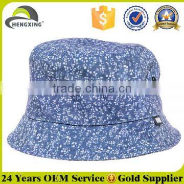 Cotton red custom embroidery children bucket hat