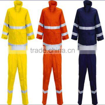 Custom High Quality Unisex Orange Reflective Waterproof Safty Coverall Uniform photo-6