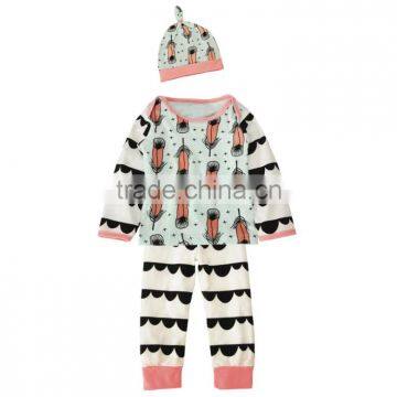 New arrival fall winter baby clothes 0-24 month 3 pcs sets