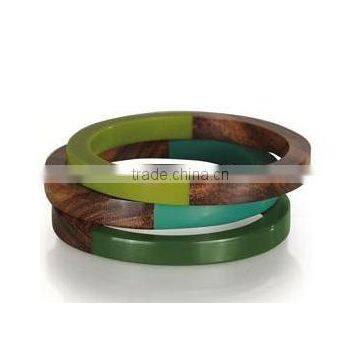 wood and resin bangle