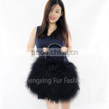 CX-H-24E Real Tibetan Lamb Fur Fashion Bags Ladies Handbags photo-6
