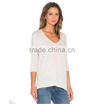 2015 Cheap Plain v Neck Stretch Cotton t Shirt Blank t Shirts photo-2