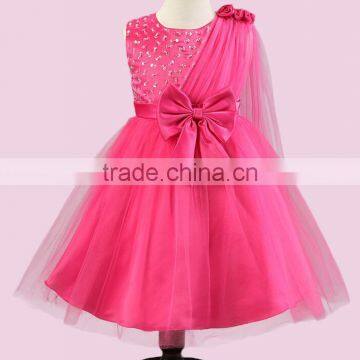 MGOO New Design Flower Girl Dresses Pink Sparkle Chiffon Wedding Party Dresses For Girl Kids Birthday Dresses photo-6