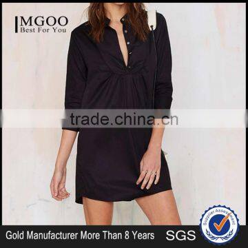 MGOO Alibaba Dress Manufacturer Custom Made Plus size Women Dress Fashion Long Sleeve Chiffon Dress #25306009