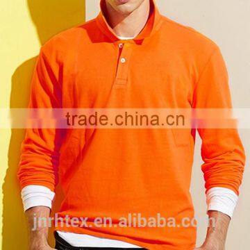 Custom Mens Long Sleeve Blank Polo Shirt photo-5