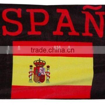 Custom Premium Cotton VelourSpain Flag Print Beach Towel photo-3