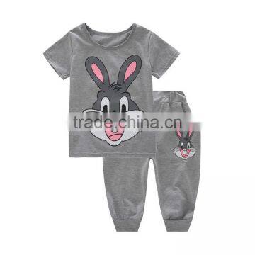 Custom Casual Girls Summer Clothing Sets Kids Clothes Hot Sale Children Clothes Kids Carton Children Clothing Set