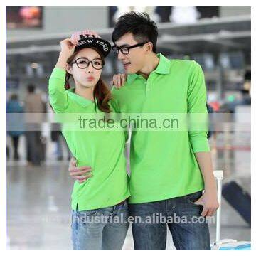 New Design Couple Long Sleeve Pique Polo Shirt photo-3