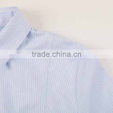 Women Fashion Spring Elegant Light Blue Stripe Blouses Long Sleeve Shirt Work Office Wear Casual Slim Tops Office 2017 photo-4