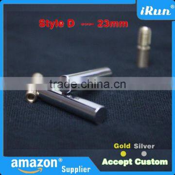 (MOQ:100pcs) Premium Gold & Silver Shoe Laces Aglets 23mm For Trainers - Customized Logo/Package/Color Round Metal Aglet Tips photo-3