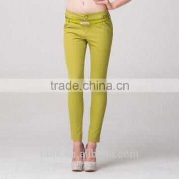 New Design High Waist Tight Korean Style Women Fashion Pants photo-4