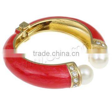 Glass Pearl Zinc Alloy Children Bangle Kids Plastic Bracelet Jewelry Bracelet photo-5