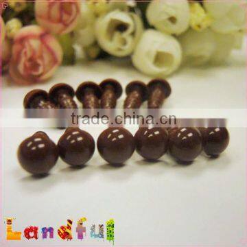 9mm Amigurumi Eyes Handmade Doll Plastic Solid Brown Eyes photo-3