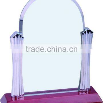 High Quality Blank Wooden Glass Trophy Designs for office decoration gift JKC-0015