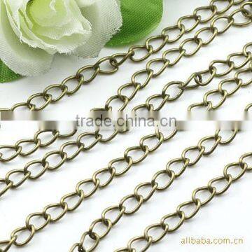 3x5mm Antique Bronze Tone Cable Link Iron Chain For Jewelry Diy