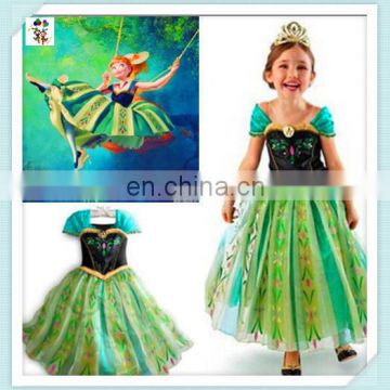 Movie Elsa Anna Kids Girl Fancy Dress Party Costumes HPC-3115