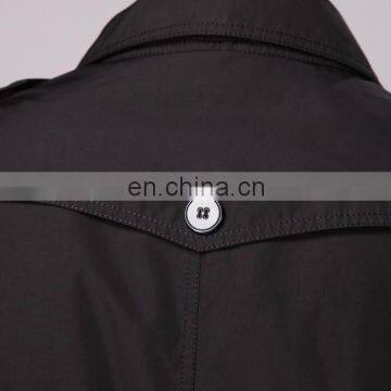 Double-breasted Winter Black Long Coat Mens Spring Windbreaker photo-5