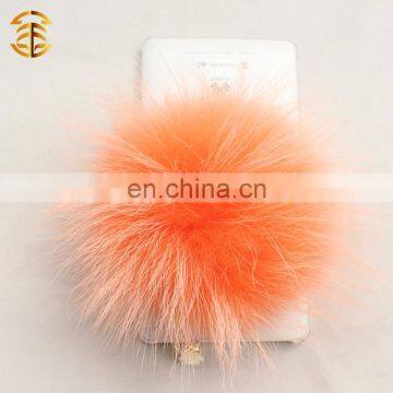 Latest Style Raccoon Fur Ball Phone Plug Fur Pom Pom Phone Dust Plug