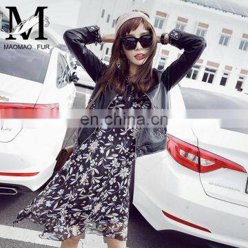 Top Quality Women Spring Real Leather Sheepskin Coat