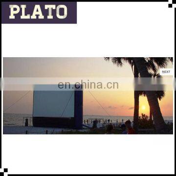 Beach inflatable giant cinema screen beach activity open air cinema